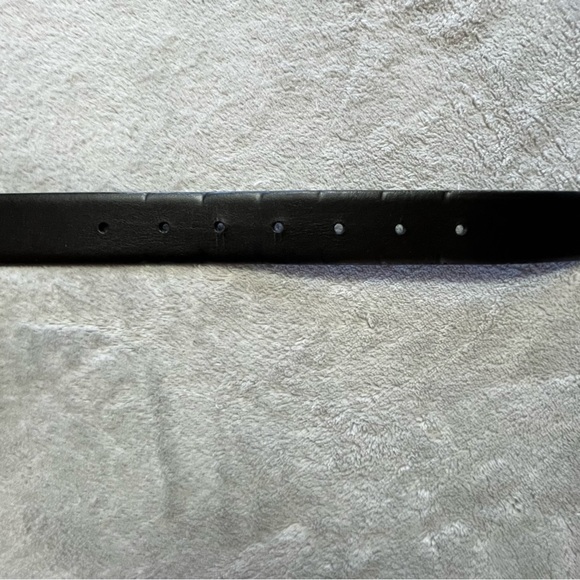 Perry Ellis Black & Brown Reversible Bonded Leather Unisex Belt - Picture 7 of 11